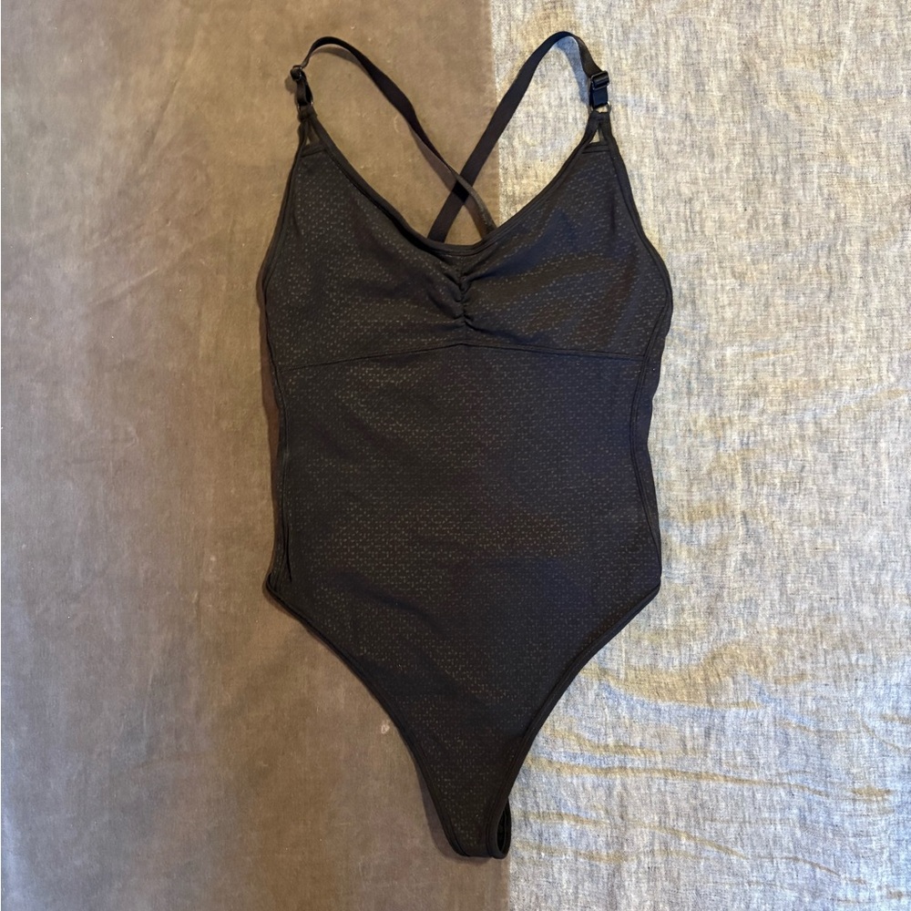 Lululemon Black Strappy Bodysuit